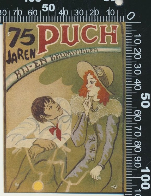 Sticker: Puch - 75 Jaren rij en bromwielen, Ophalen of Verzenden, Zo goed als nieuw, Auto of Motor