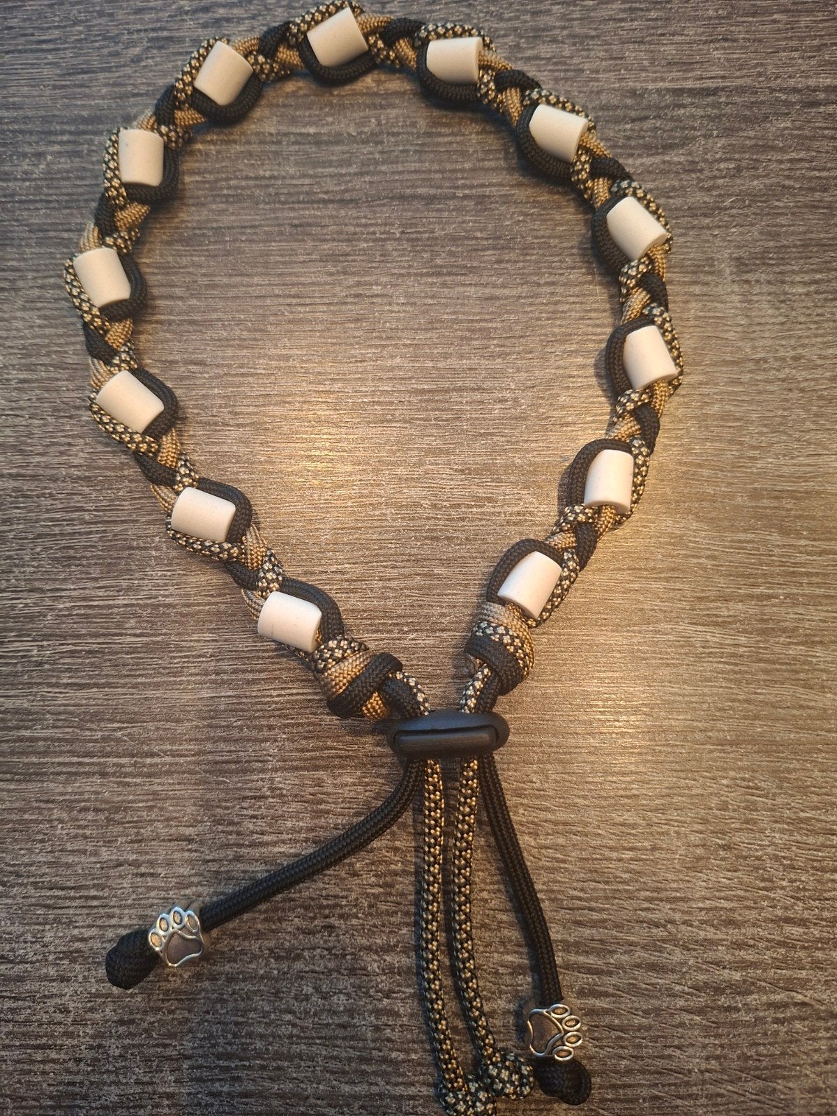 Anti-tekenband EM keramiek kralen Maat M 32-42cm, Ophalen of Verzenden, Handgemaakt, Nieuw