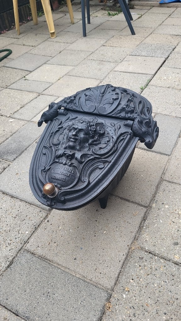 Antieke Kolenbak Corneau Frères 28kg XL, Ophalen