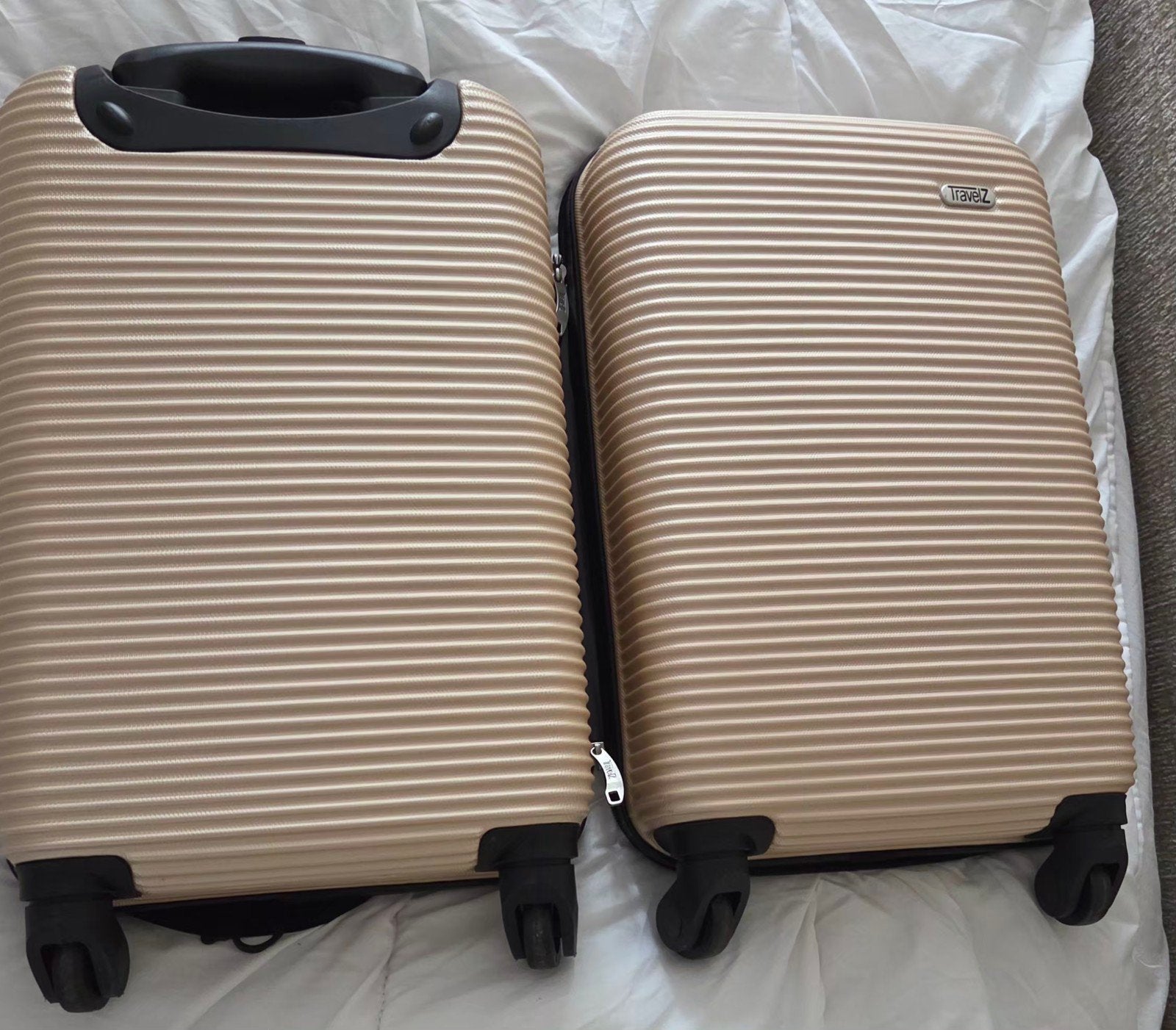 TravelZ Koffer Set - Zo goed als nieuw, Ophalen, Uitschuifbare handgreep, 30 cm of meer, Beige