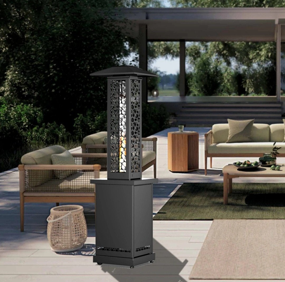 Nieuwe stylevolle Pellet Terrasverwarmer - zwart 195cm Hoog, Ophalen, Nieuw