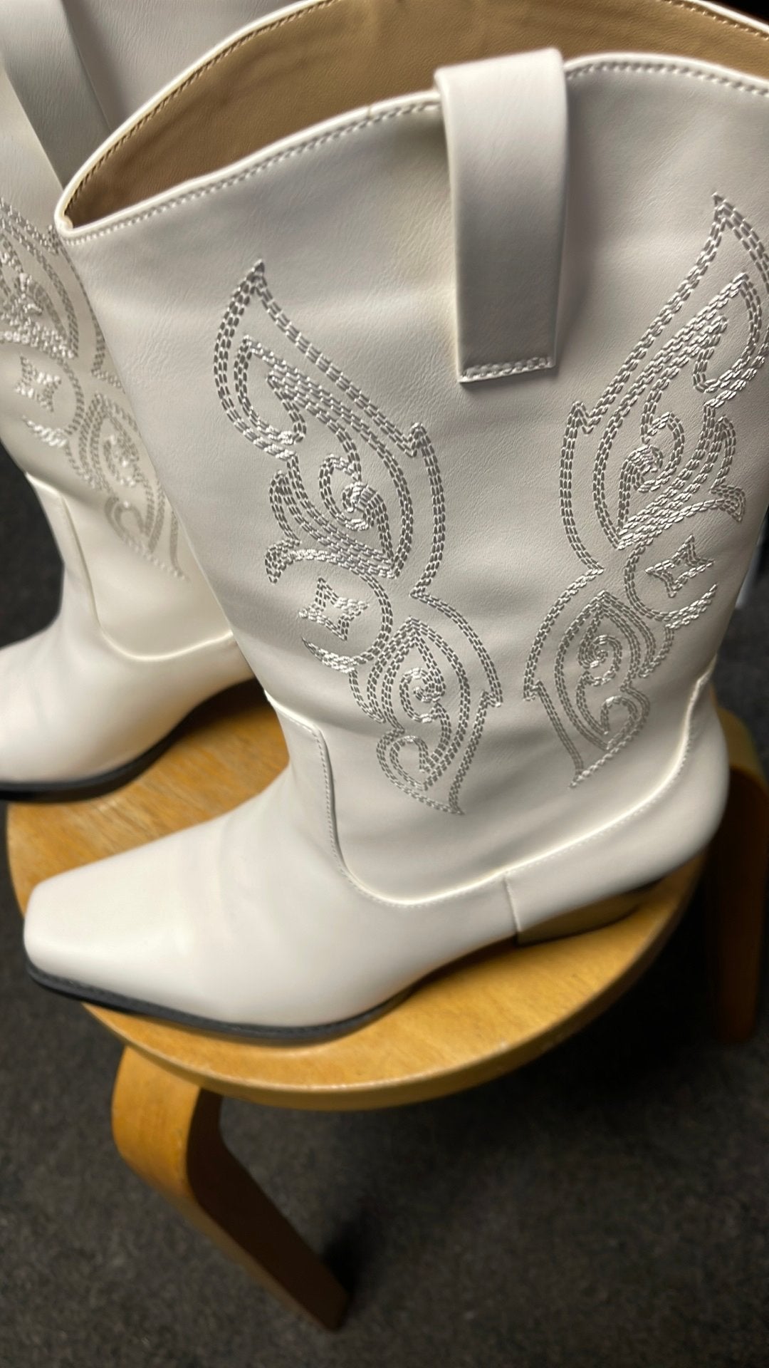 Mooie cowboy laarzen maat 41, Ophalen, Hoge laarzen, Wit, Zo goed als nieuw