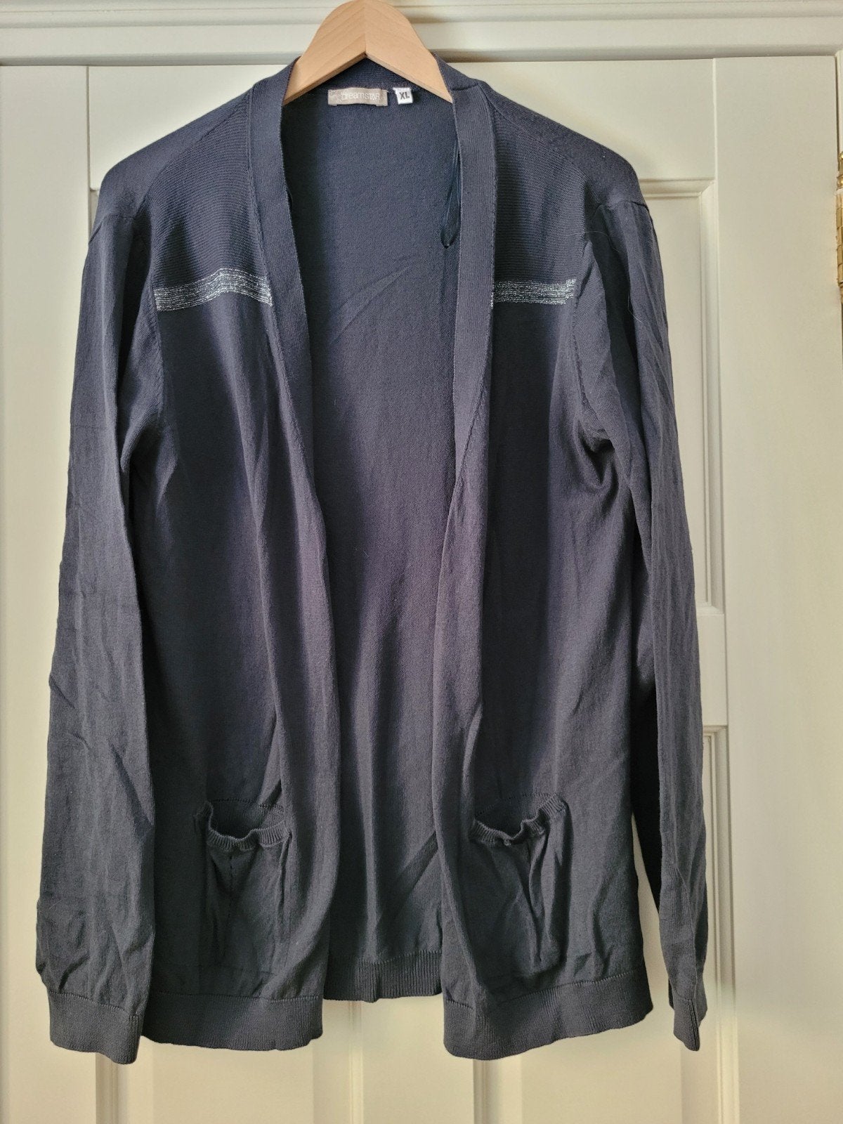 Donkerblauwgrijs vest met zakjes, Dreamstar, Blauw, Maat 42/44 (L), Ophalen of Verzenden