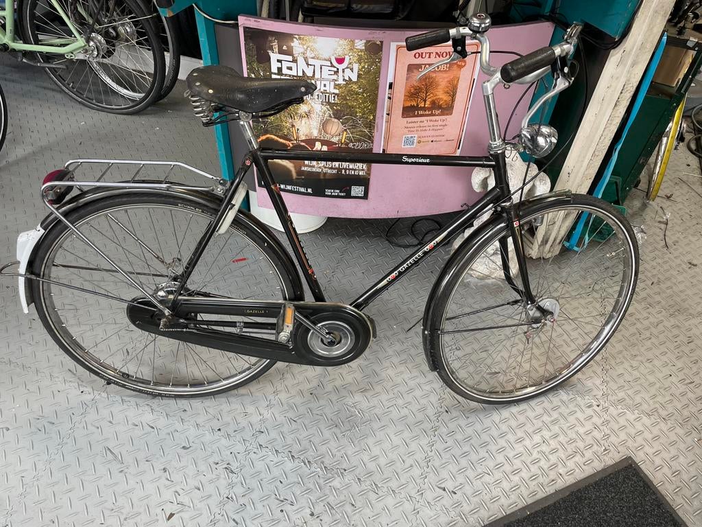 Gazelle vintage retro herenfiets 3 versnellingen handrem, Fietsen en Brommers, 55 tot 59 cm, Ophalen