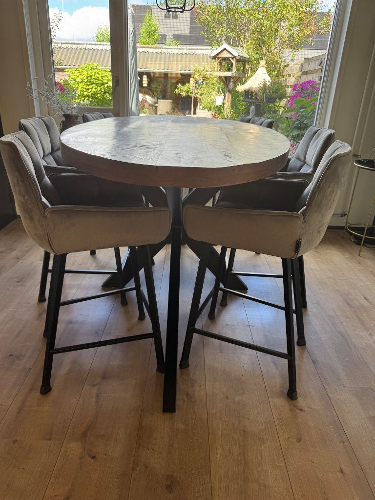 Eethoek, Huis en Inrichting, Ophalen, Zo goed als nieuw, 4 tot 6 stoelen