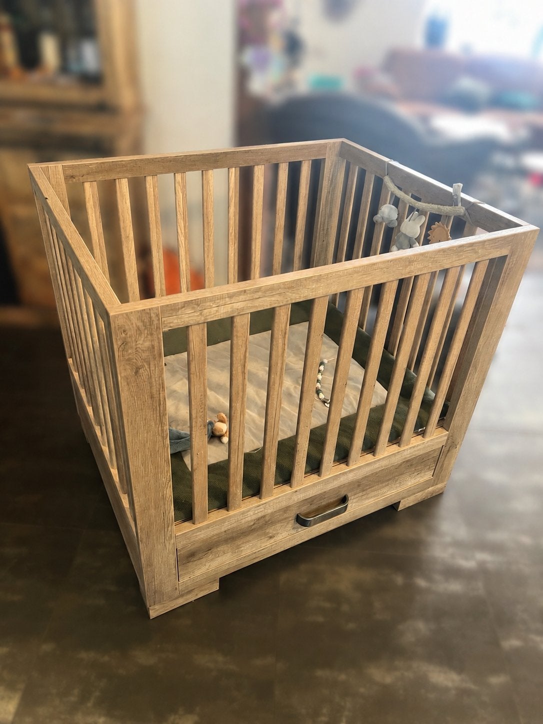 Kidsmill Brent Box Met Lade Oldwood, Ophalen, Zo goed als nieuw, In hoogte verstelbaar