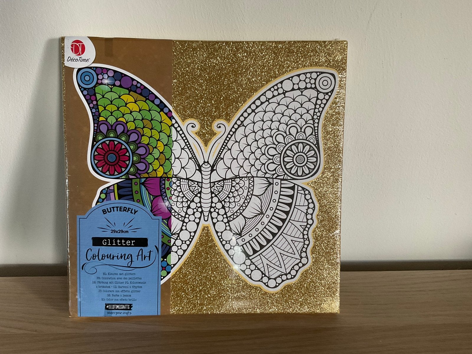 Canvas kleurplaat glitter om zelf in te kleuren, Nieuw, Ophalen of Verzenden, Textiel, Dieren