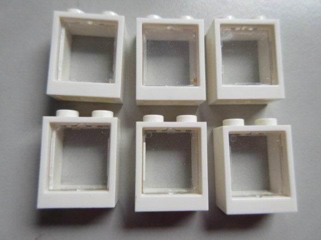 nr. 9367, 6 Witte raampjes, 1 x 2 x 2, Ophalen of Verzenden, Zo goed als nieuw, Lego
