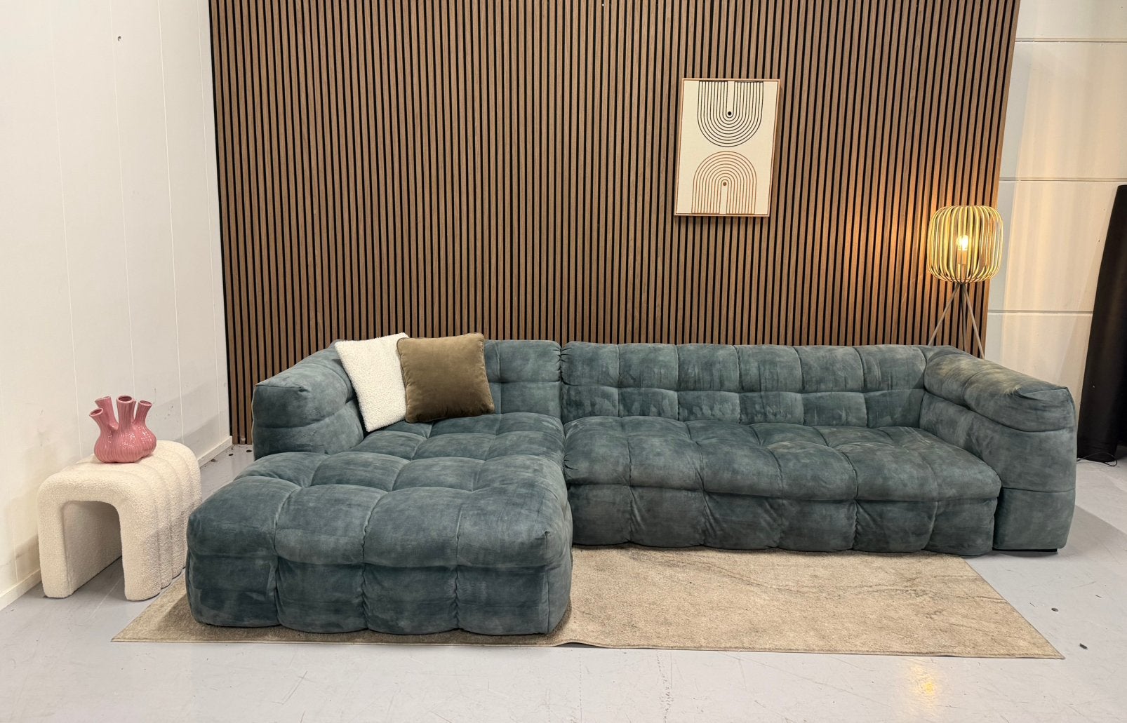 Fat Joe - Loods 5 - Hoekbank - Blauw - Zeer Nette Staat, Ophalen of Verzenden, Zo goed als nieuw, 150 cm of meer, Vierpersoons of meer
