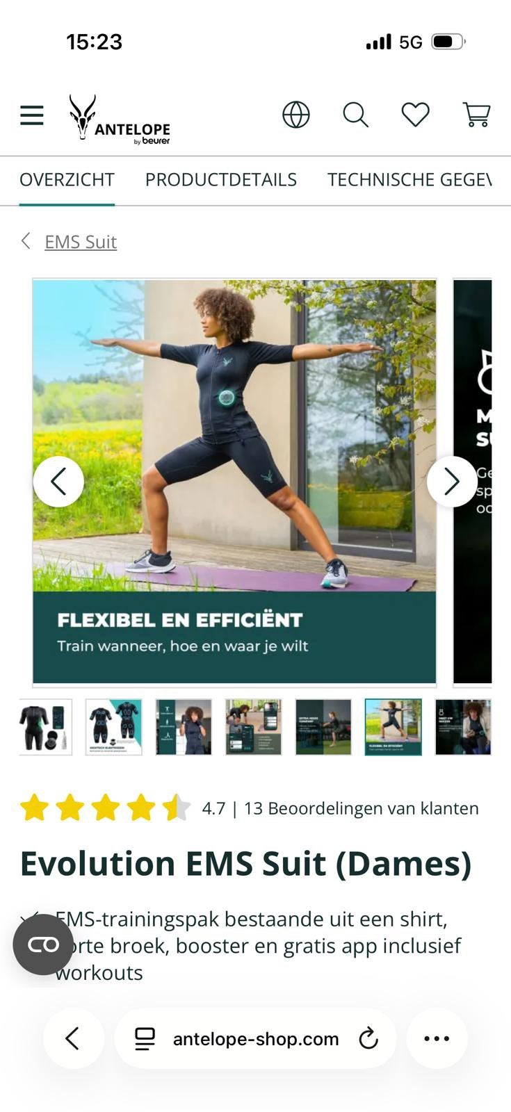 Sportkleding, EMS suit, Ophalen of Verzenden, Zo goed als nieuw