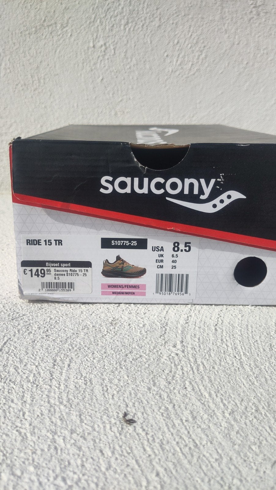 Nieuwe Saucony Ride 15 TR trailrunning schoenen - mt 40, Beige, Nieuw, Ophalen of Verzenden, Sneakers of Gympen