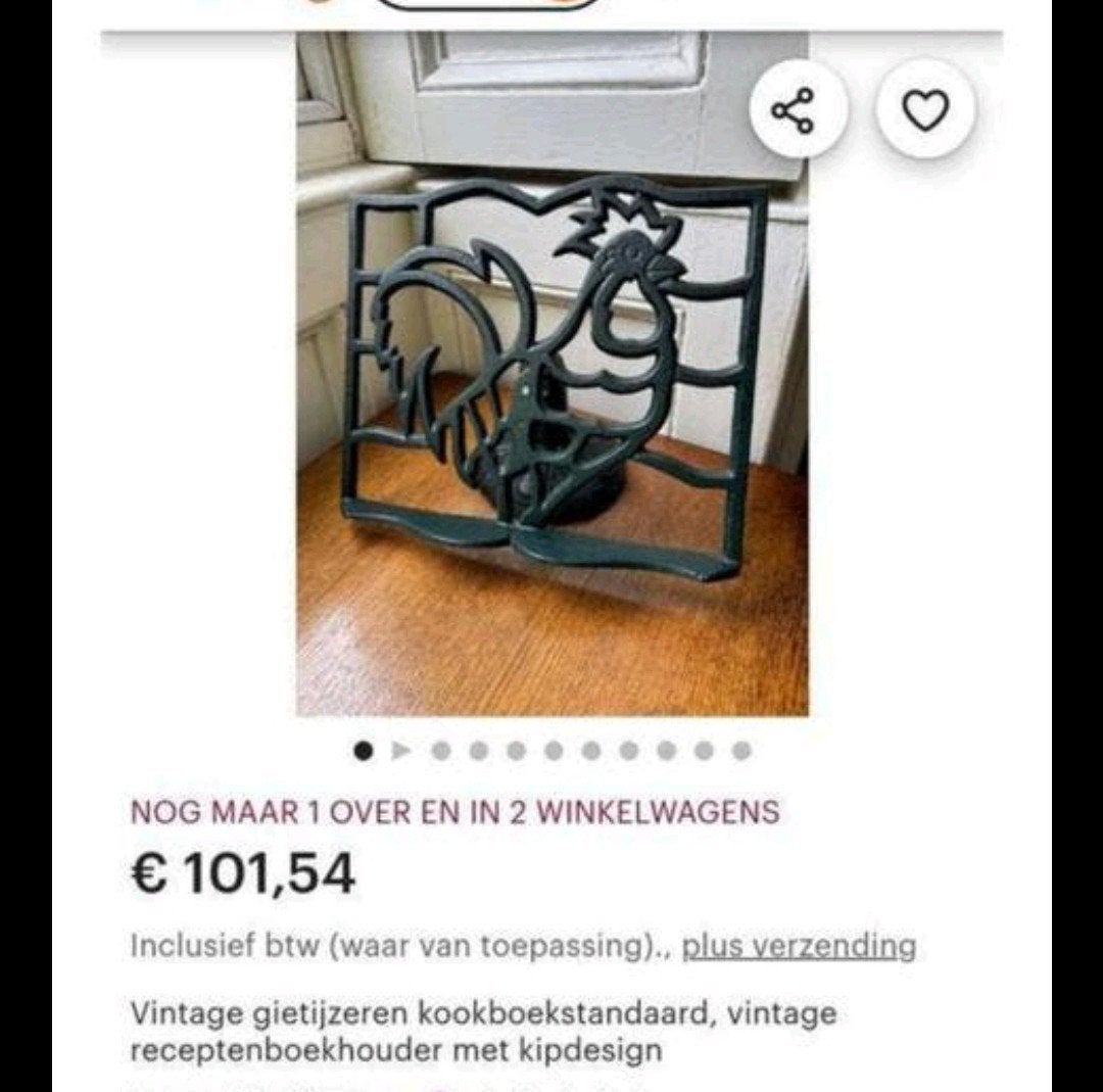 Vintage Kookboekstandaard met Haan Design, Ophalen of Verzenden