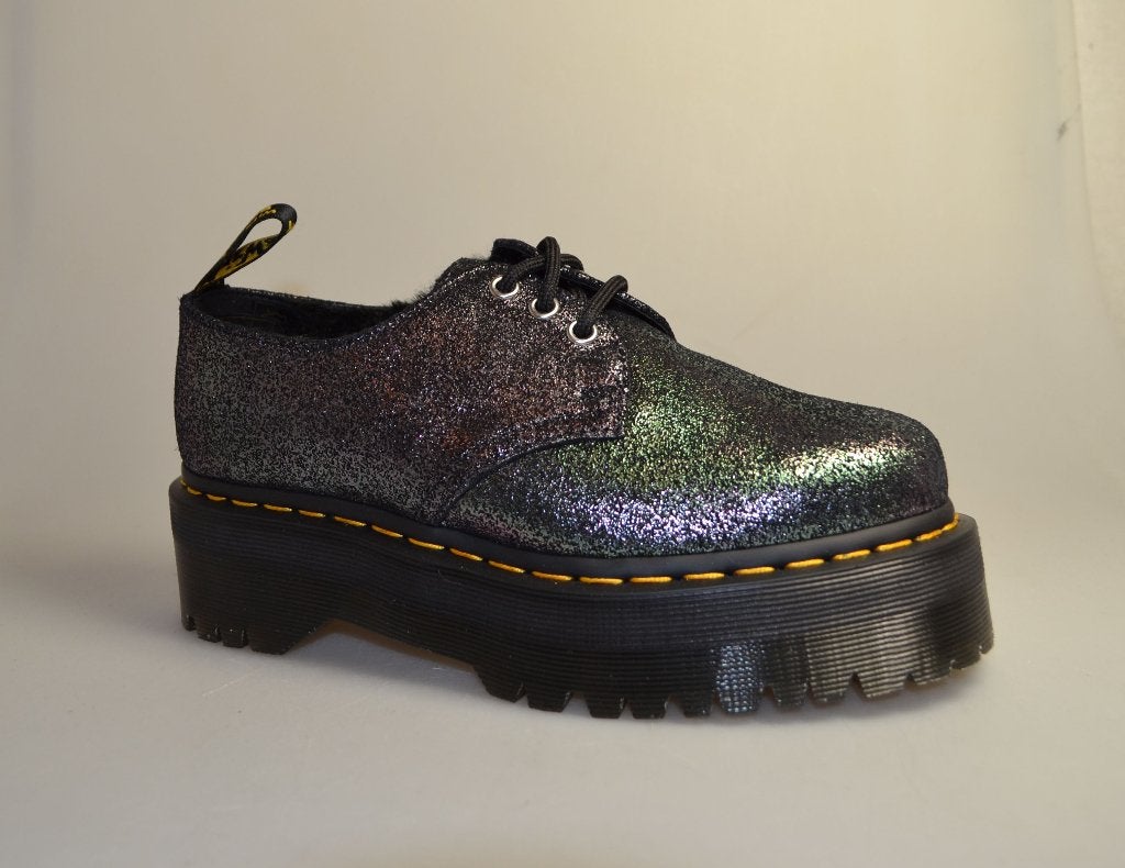 dr martens 1461 black silver fl glitter maat 39 en 40 nieuw, Kleding | Dames, Schoenen, Schoenen met lage hakken, Zwart, Nieuw