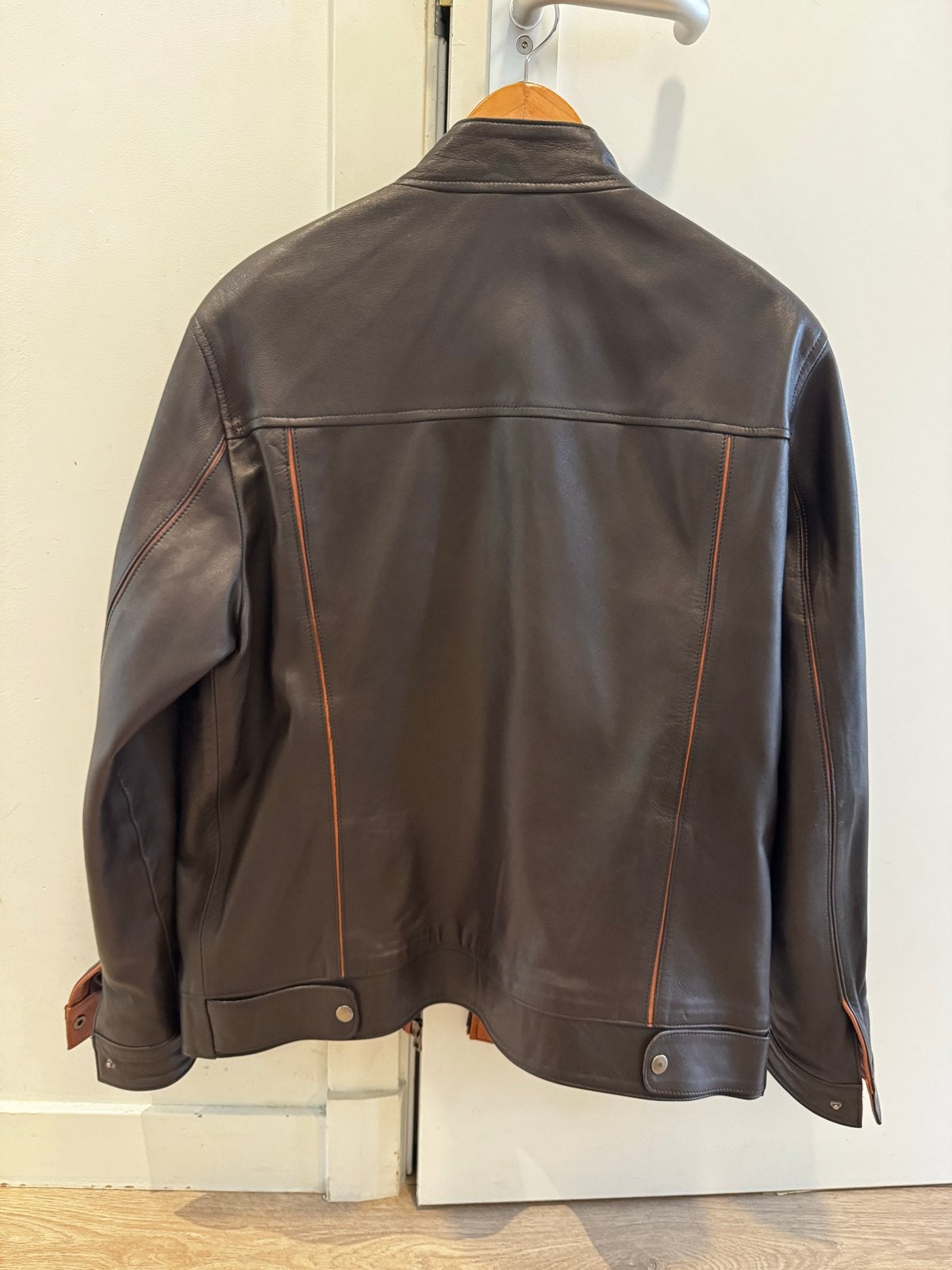 Handgemaakte Leren Jas uit Fes, Marokko - Maat L, Ophalen of Verzenden, Gedragen, Maat 52/54 (L), Bruin