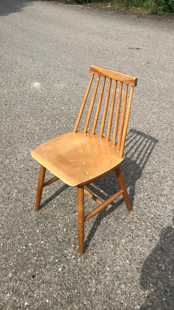 Spijlstoeltjes 4 stuks vintage ikea, Ophalen, Gebruikt, Modernistisch, Hout