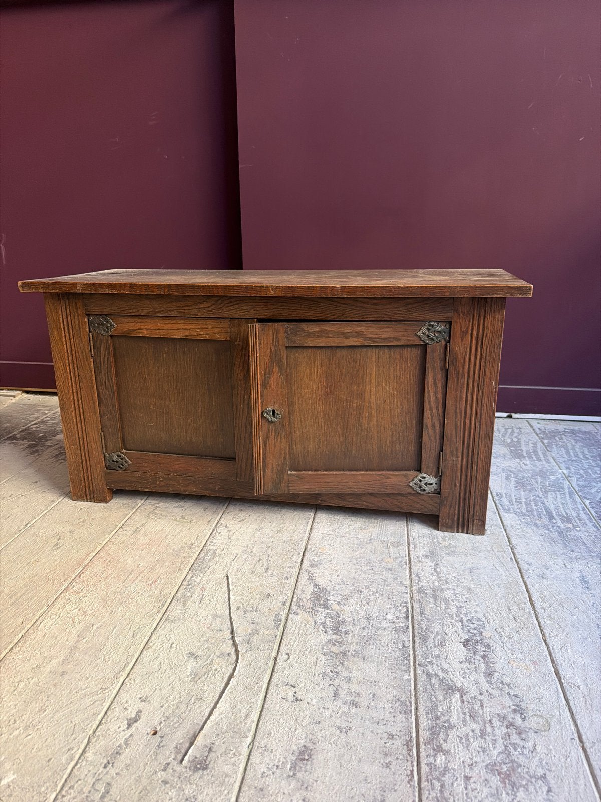 Vintage houten kastje met twee deuren - opknappen, Ophalen