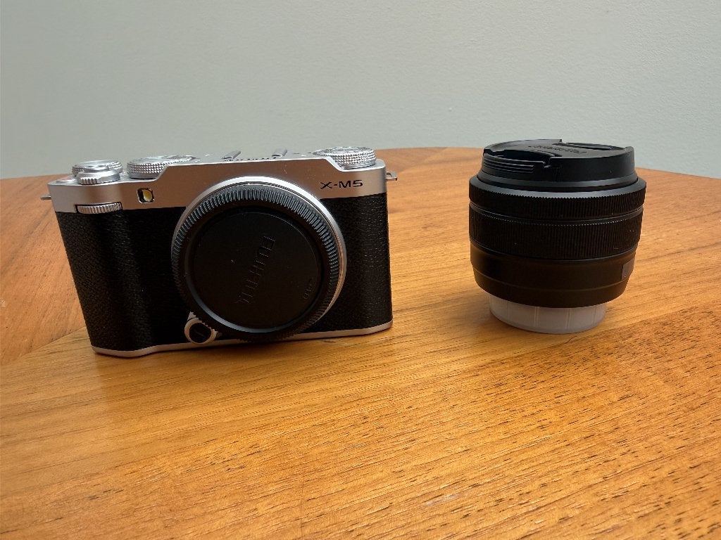 Fuji X-M5, Ophalen, Accu, Zo goed als nieuw, Fujifilm