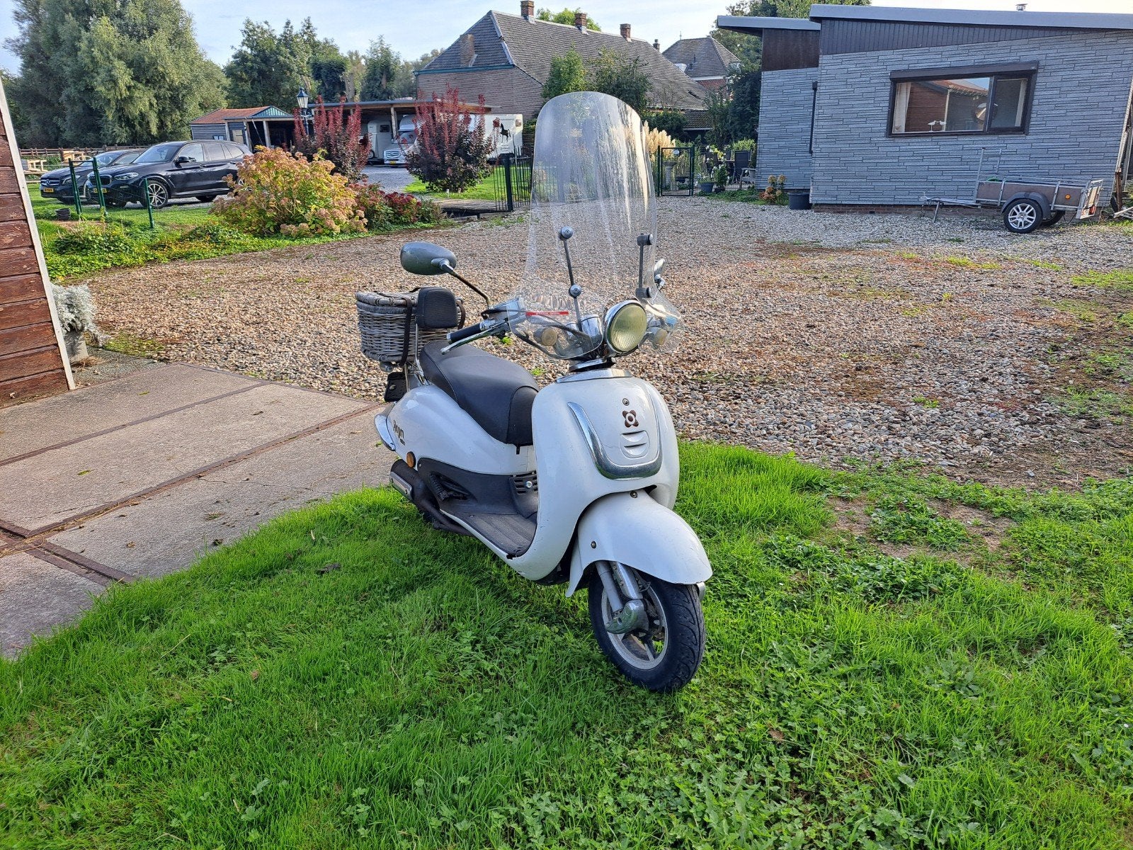 agm retro scooter met windscherm te koop, Gebruikt, Benzine, Ophalen, Overige merken