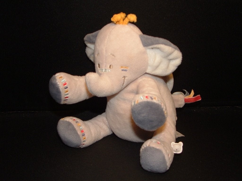 NOUKIES OLIFANT MUZIEKDOOS VELOURS LICHTGRIJS/GRIJS, Ophalen of Verzenden, Nieuw, Overige typen