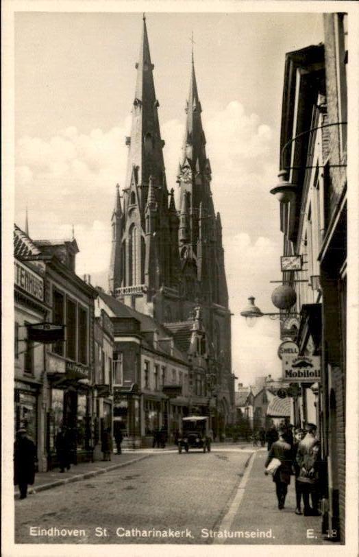 Eindhoven - St Catharinakerk, Ophalen of Verzenden, 1920 tot 1940, Gelopen, Noord-Brabant
