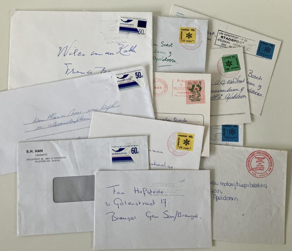 11 stadspost brieven (#043), Postzegels en Munten, Brieven en Enveloppen | Nederland, Ophalen of Verzenden
