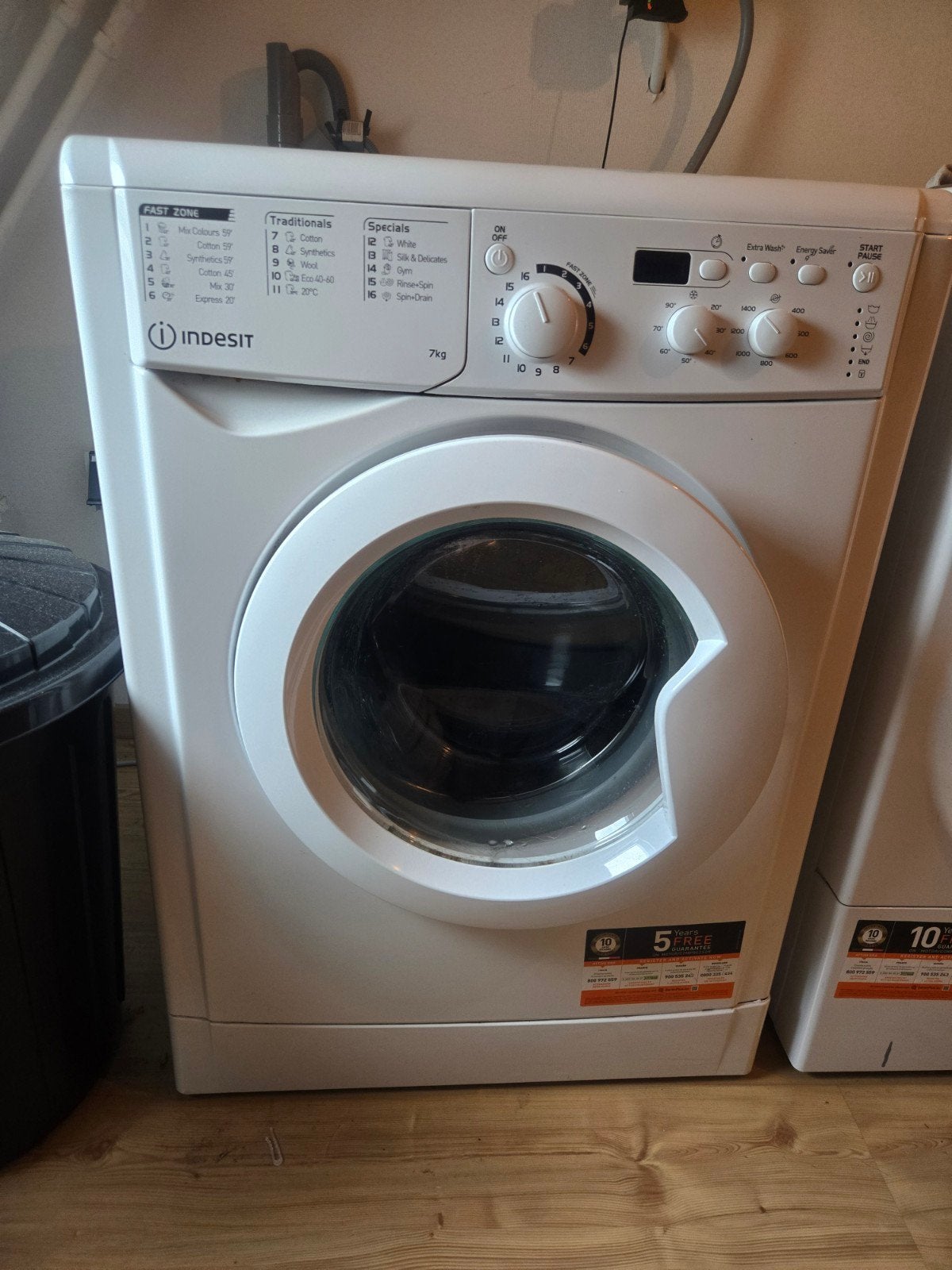 Indesit Wasmachine 7kg - Voorlader, Witgoed en Apparatuur, Wasmachines, Ophalen, Gebruikt