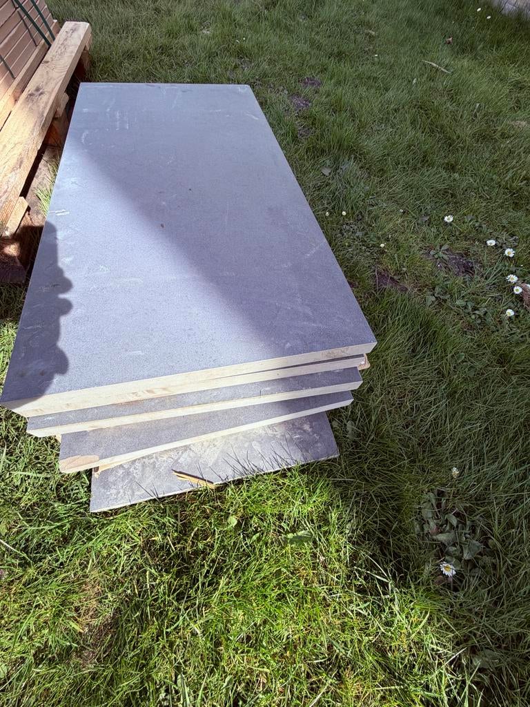 Rest partij grijze keramische tegels, nieuw in verpakking, Doe-het-zelf en Verbouw, Tegels, 60 cm of meer, Nieuw, Vloertegels
