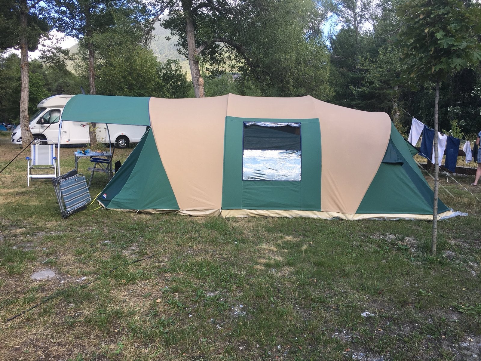 Cabanon 6 pers. katoenen tunneltent, nauwelijks gebruikt, Ophalen, Zo goed als nieuw, Tot en met 6