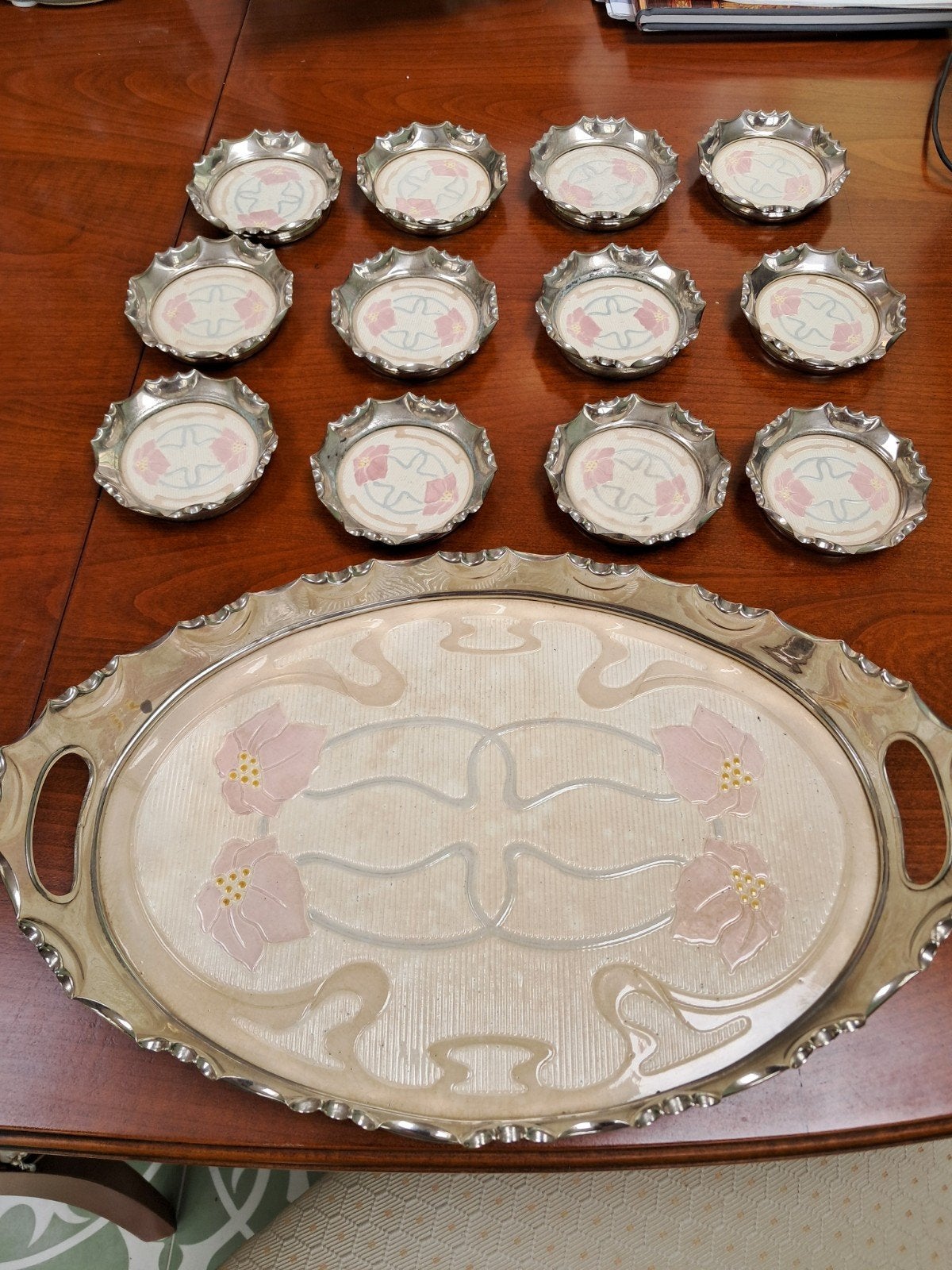 Art Nouveau/ Jugendstil wijn/ likeurset, Antiek en Kunst, Ophalen of Verzenden