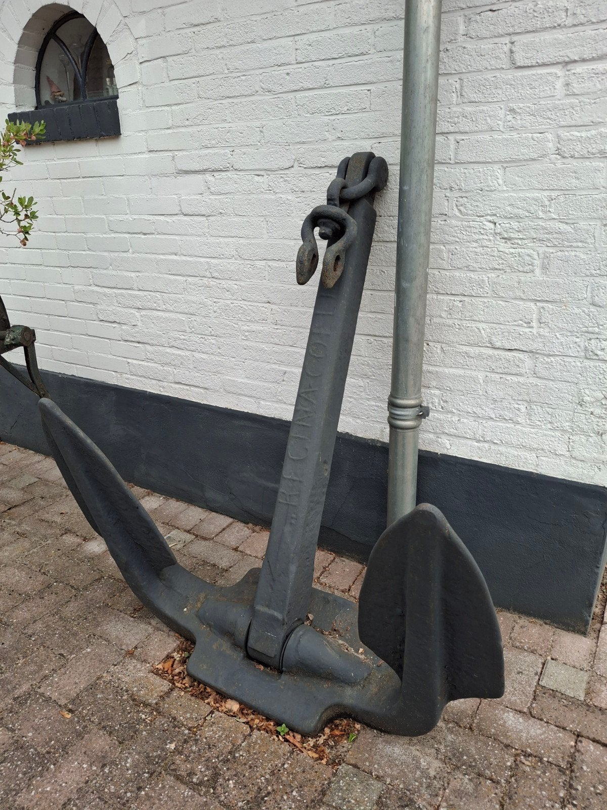 Groot decoratief anker, scheepsanker, tuinornament, Antiek en Kunst, Ophalen