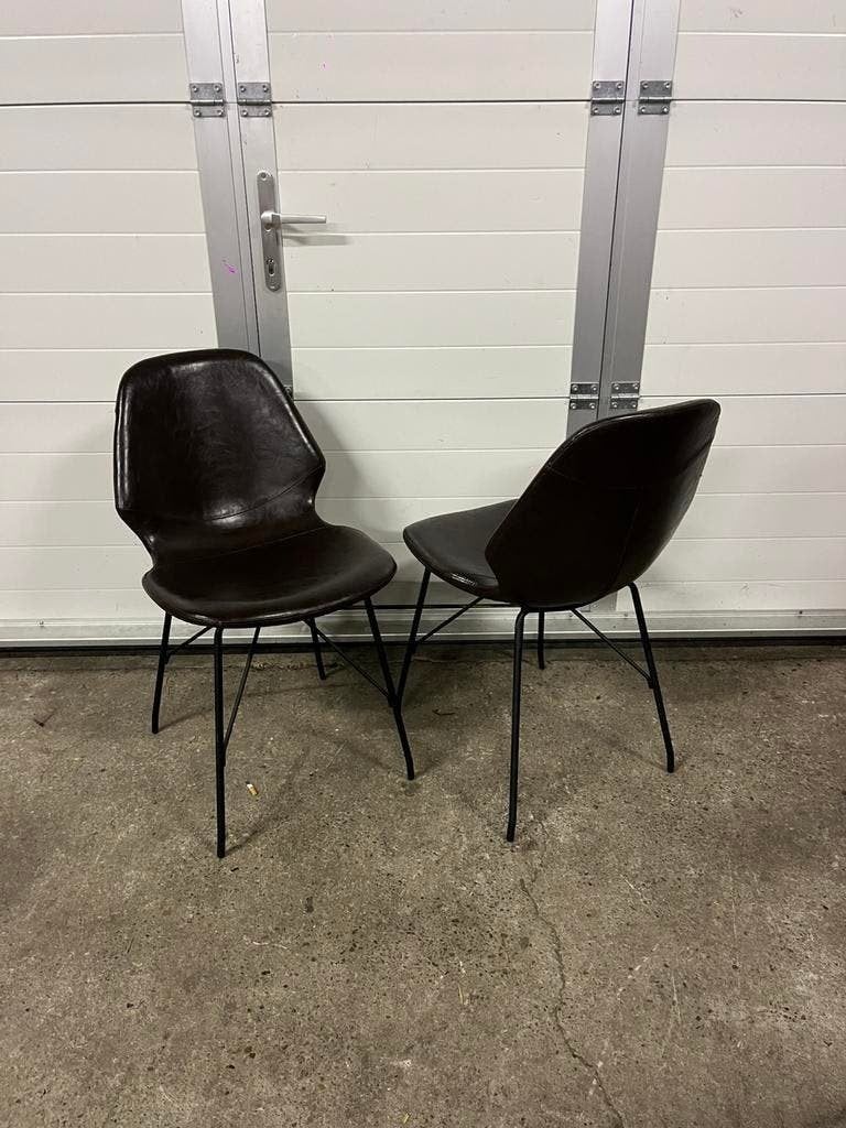 20 Stuks Luxe bruine horeca bistro restaurant stoelen nieuw, Huis en Inrichting, Stoelen, Nieuw, Vijf, Zes of meer stoelen, Leer