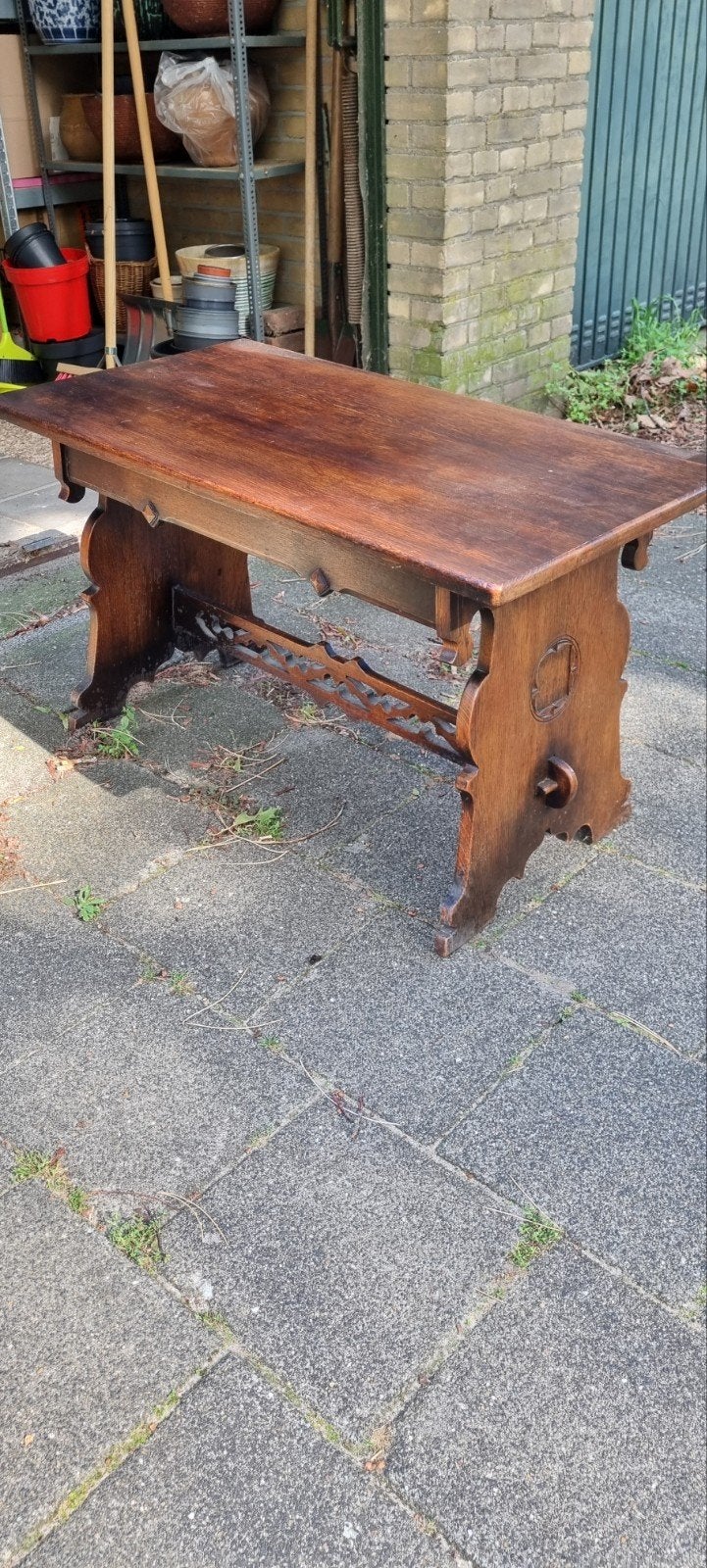 Antieke houten /tafel - gratis ophalen., Antiek en Kunst, Ophalen