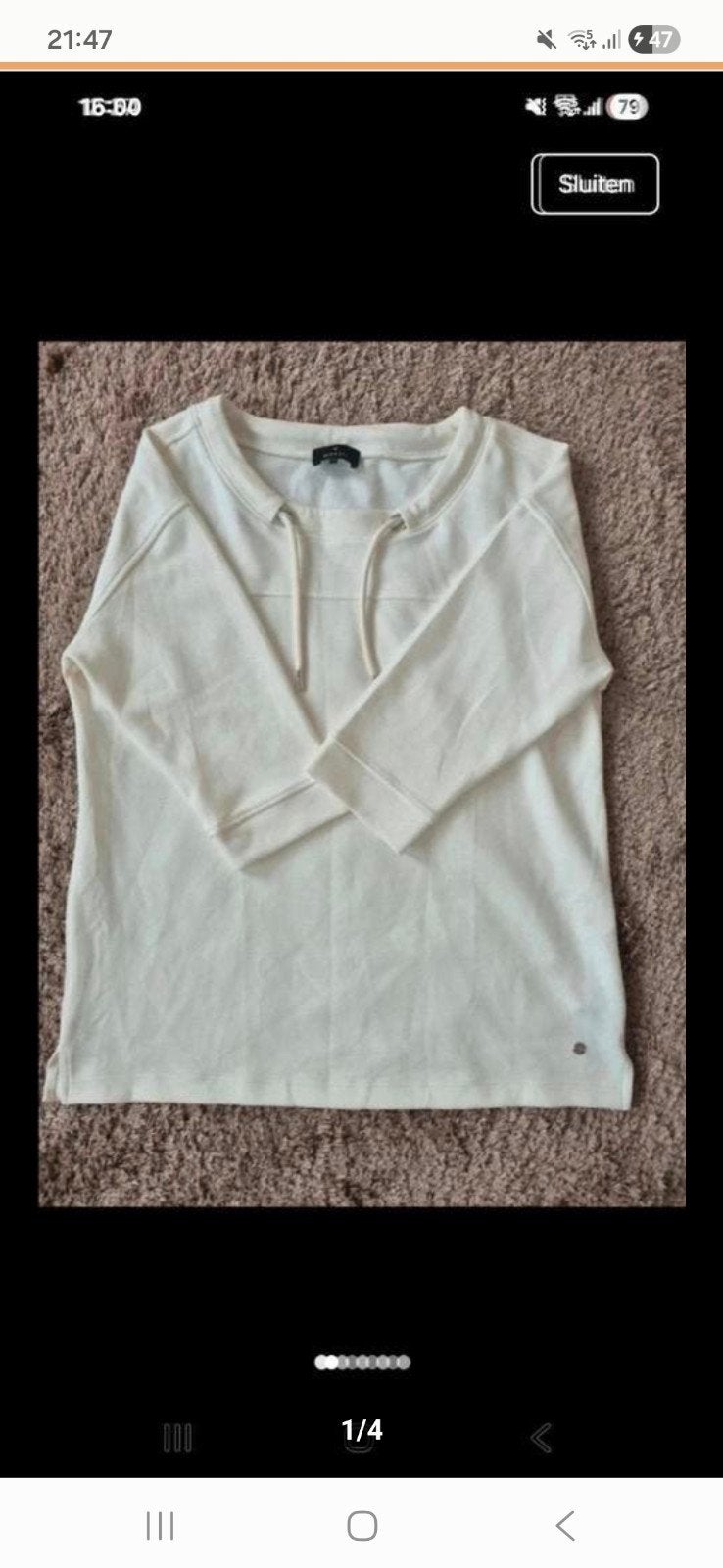 Monari sweater maat 40, Maat 38/40 (M), Monari, Wit, Ophalen of Verzenden