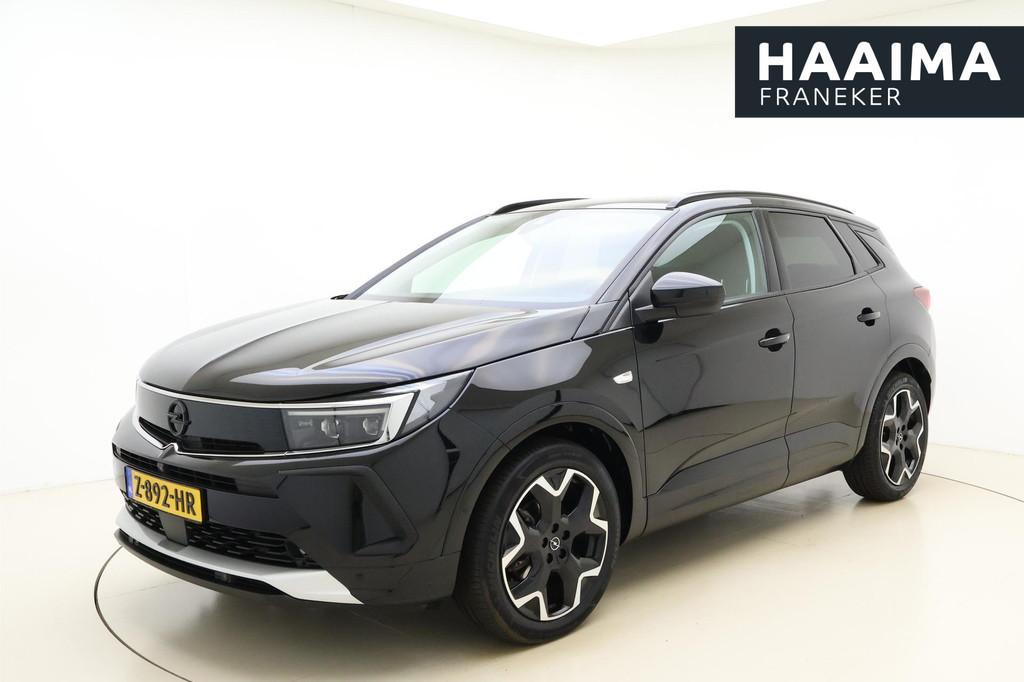 Opel Grandland 1.2 Turbo 130pk Automaat Ultimate | Alcantara, Auto's, Gebruikt, 1199 cc, Alcantara, Zwart