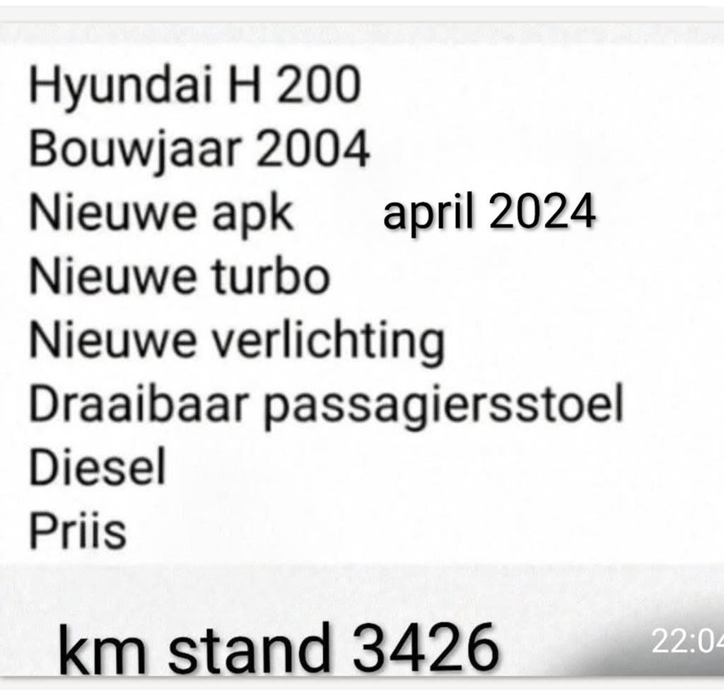 Hyundai H200, Ophalen of Verzenden