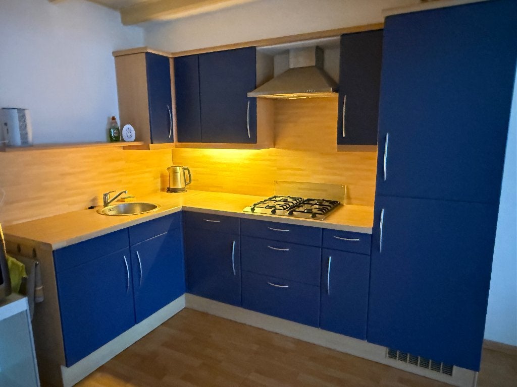 Oude keuken gratis, Huis en Inrichting, Keuken | Complete keukens, Ophalen, Gebruikt, Overige materialen, Blauw
