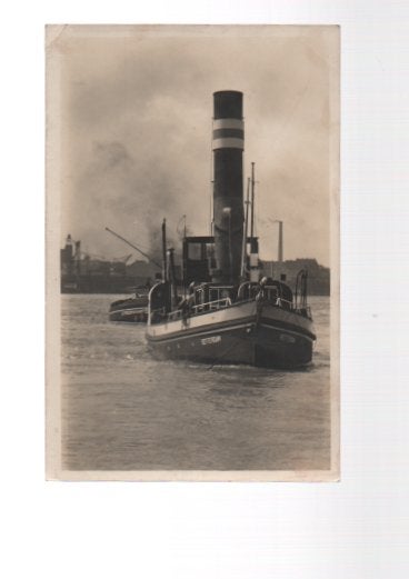Scheepvaart Sleepboot Rotterdam op de Rijn bij Mannheim, Verzamelen, Ophalen of Verzenden, 1940 tot 1960, Ongelopen, Zuid-Holland