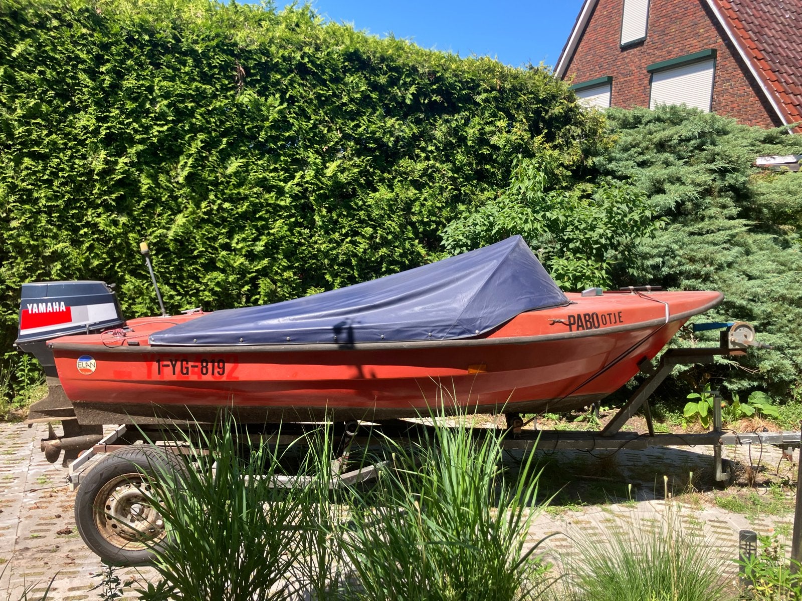 Elan GT 402 Speedboot met Yamaha 40 pk buitenboordmotor, Ophalen, Overige merken, Gebruikt, Minder dan 70 pk