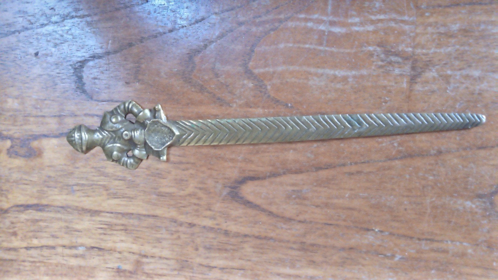Vintage koperen briefopener, 20 cm, Ophalen of Verzenden