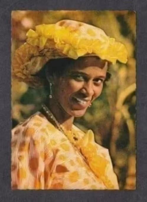 Suriname Creools Meisje Nieuw-Nickerie., Ophalen of Verzenden, 1960 tot 1980, Ongelopen, Buiten Europa