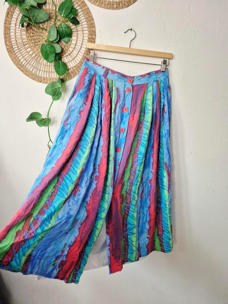 Vintage 80s buttonup rok M, Kleding | Dames, Maat 38/40 (M), Ophalen of Verzenden, Zo goed als nieuw, Vintage