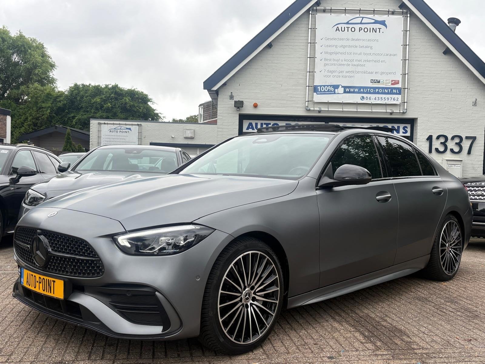 Mercedes-Benz C-klasse 180 AMG/PANO/MAGNO MAT/NL-AUTO/BTW/27, Automaat, Dealer onderhouden, 4 cilinders, Bedrijf