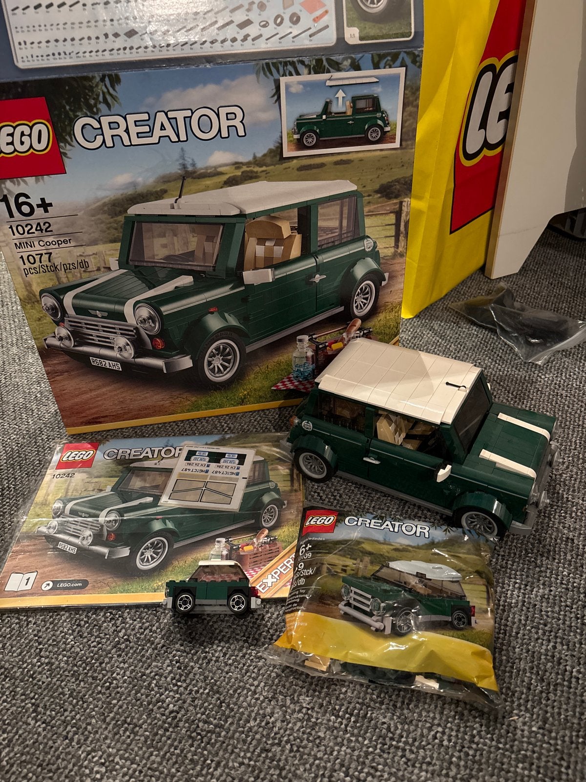 Lego Creator 10242 Mini Cooper met doos + polybag 40109, Lego, Ophalen of Verzenden, Zo goed als nieuw, Compleet