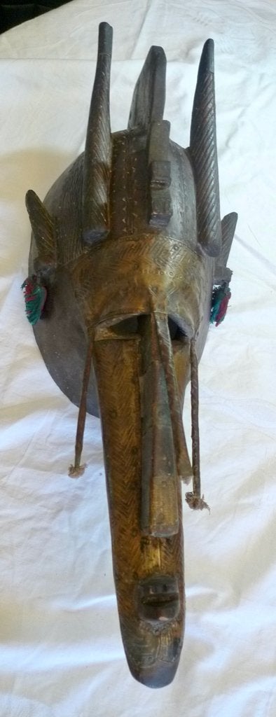 groot en authentiek Afrikaans tribaal Ntomo-masker, Afrika, Masker, Handgemaakt, Ophalen of Verzenden