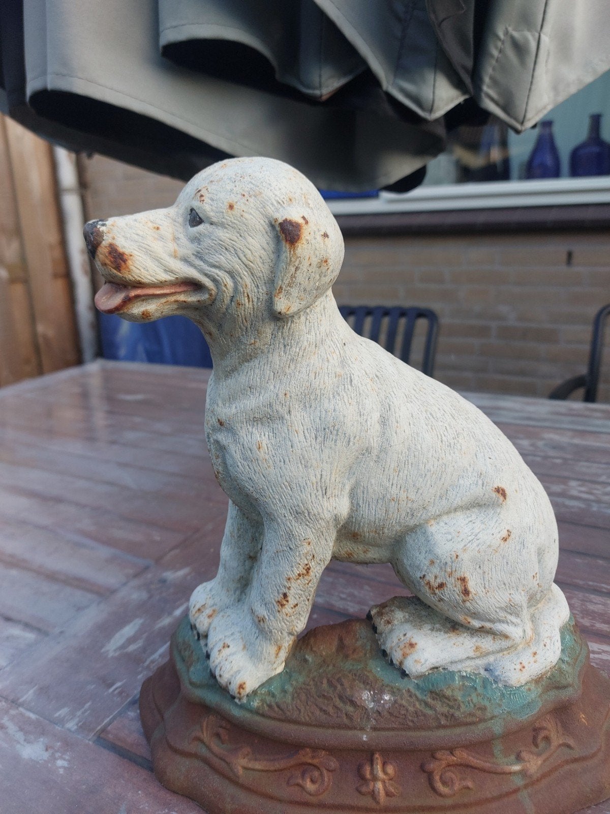 Vintage Gietijzeren Deurstopper Hond Labrador, Antiek en Kunst, Ophalen of Verzenden