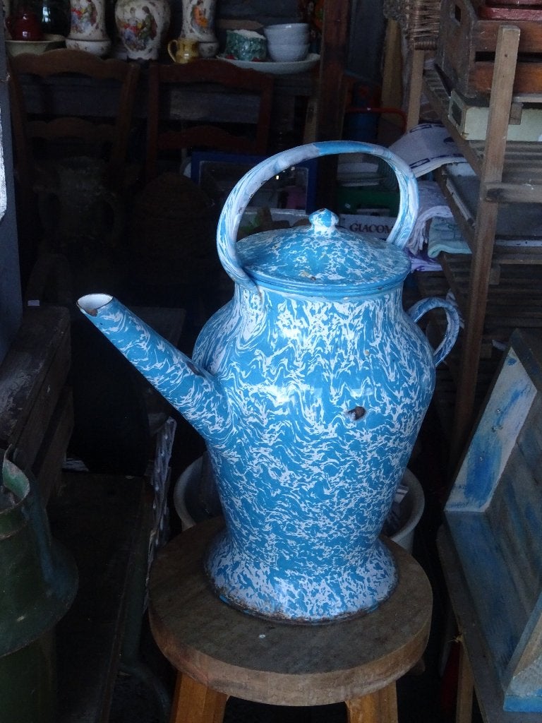 diverse Franse emaille koffie potten en kannen, Ophalen