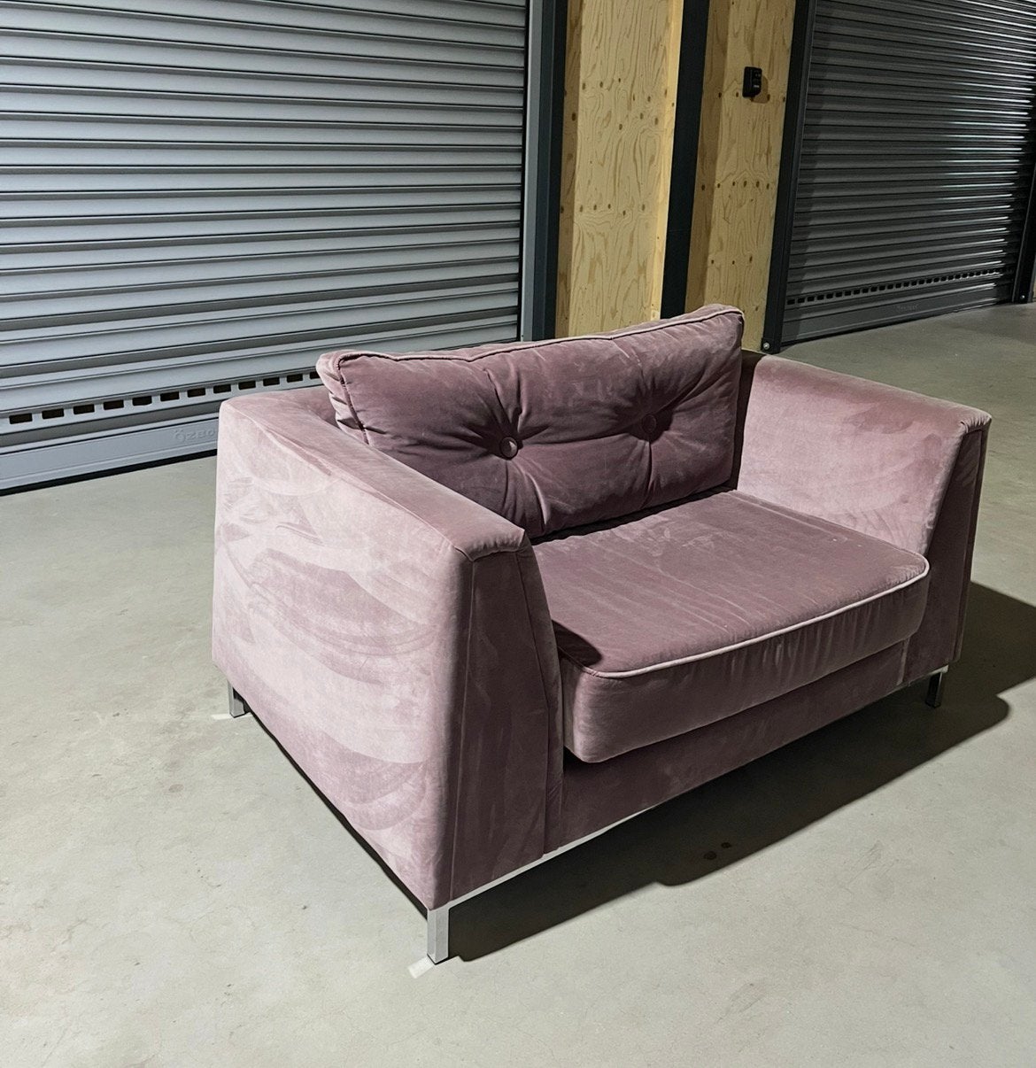 Oudroze loveseat / anderhalfbankje, Ophalen, Gebruikt, 100 tot 125 cm, Tweepersoons