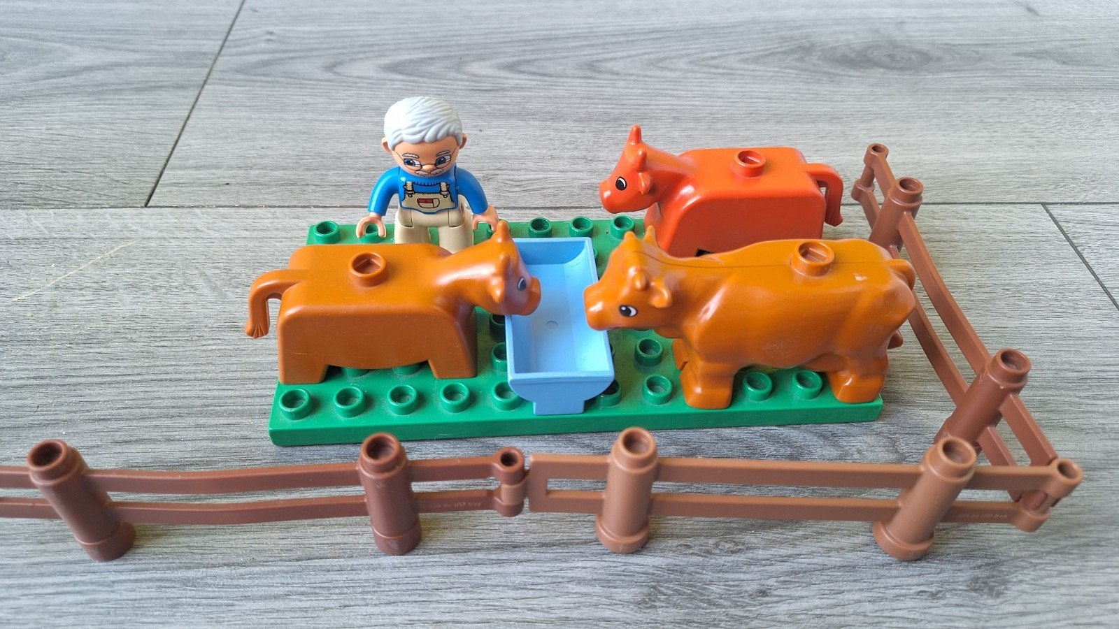 Duplo boerderij set met koeien en boer, Ophalen of Verzenden, Gebruikt, Overige merken