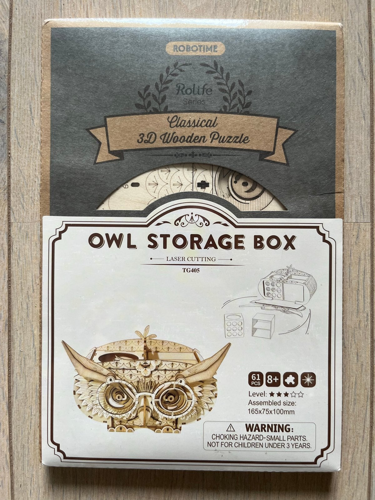 NIEUW! DIY Rolife 3D storage box - pennenbakje: uil van hout, Dieren, Nieuw, Educatief, Overige merken