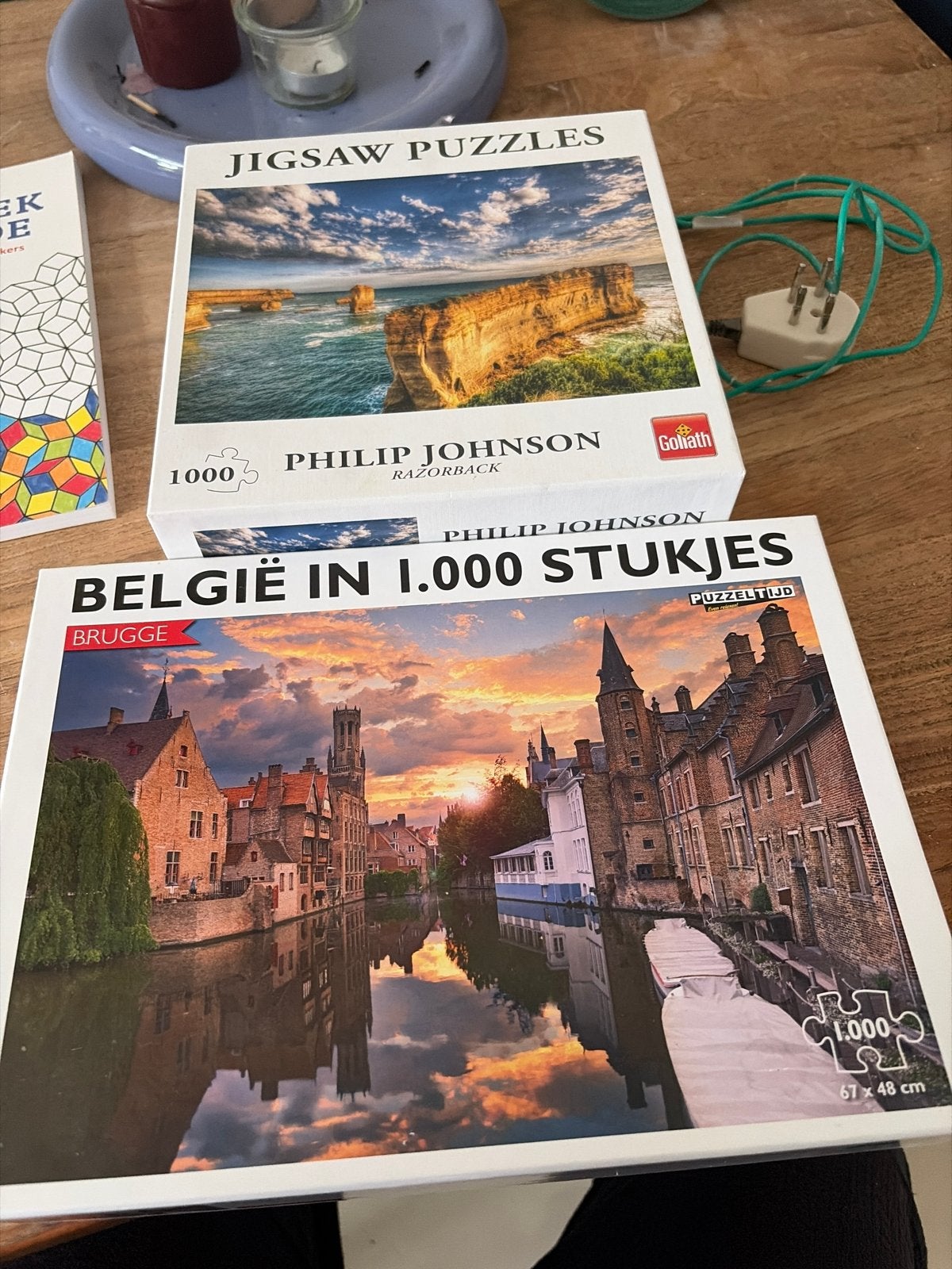 Twee 1000-stukjes legpuzzels: Australië & Brugge, Ophalen of Verzenden, 500 t/m 1500 stukjes, Zo goed als nieuw, Legpuzzel
